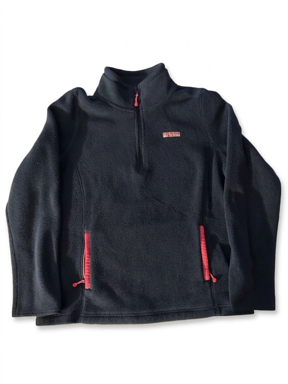 Vineyard Vines Navy Half-Zip Fleece with Pink Accents